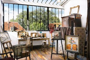 photographe de déco d'atelier de peintre à Montmartre